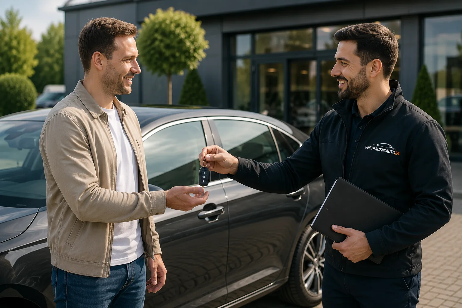 Fahrzeugübergabe nach vereinbartem Autoverkauf